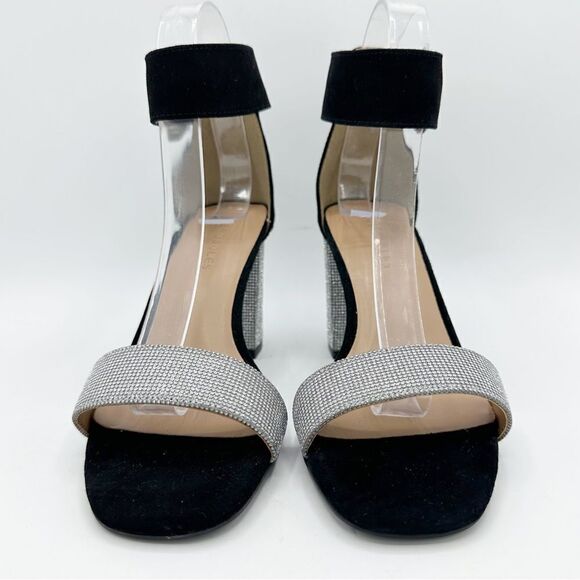 New Aerosoles Women’s Lana Crystal Heeled Ankle Strap Sandal in Black Size: 7M‎ - Picture 4 of 12